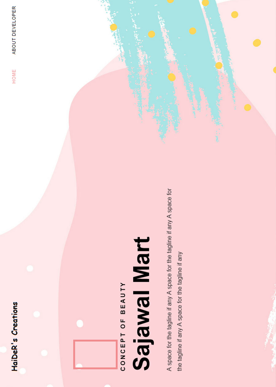 Completed website project by Ali Haider, showcasing web design and development skills at Haider Creations